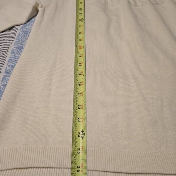 Talbots Cashmere blend Cream Scoop Neck Sweater Size XL casual - Picture 6 of 9